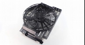 BOXI A/C Condenser Cooling Fan Assembly Fits for BMW E53 X5 2000 2001 2002 2003 2004 2005 2006 for BMW X5 / Replaces 64546921381 BM3020102
