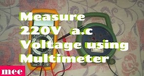 How to measure 220 Volt a.c with Multimeter