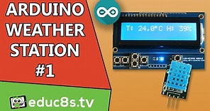Arduino Project: Temperature and Humidity monitor Tutorial with DHT11 (or DHT22) sensor LCD shield.