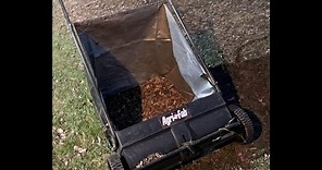 Agri-Fab 45-0218 26 Inch Push Lawn Sweeper rake Clean Tree Leaves Debris easy Spring Summer Fall BlK