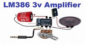 Audio amplifier using LM 386 IC