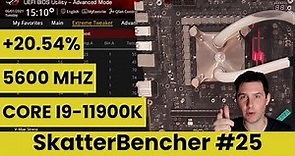 Core i9-11900K Overclocked to 5600 MHz With ROG Maximus XIII Apex & Intel Cryo | SkatterBencher #25