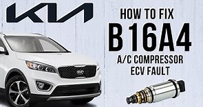 Test & Fix B16A4 A/C Compressor ECV Valve Fault | KIA Sorento (UM) 2015-20 | Air Condition