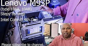 Lenovo M93P Desktop Computer hard drive replacement to SSD
