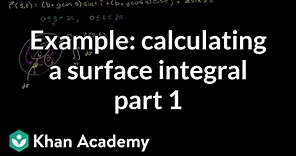 Example of calculating a surface integral part 1 | Multivariable Calculus | Khan Academy