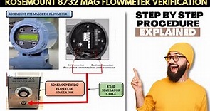 Rosemount 8732 Magnetic Flowmeter Verification Procedure | Rosemount Flow Transmitter Calibration