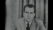 Sept. 23, 1952: Richard Nixon delivers his famous Checkers speech Video ...
