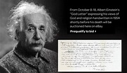 Albert Einstein’s handwritten letter to be auctioned with an opening ...