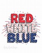 Red White and Blue Png 4th of July Sublimation Designs - Etsy | 4th of ...
