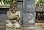 Traditional Guard Statue Carved in Stone on Bali Island Stock Photo ...
