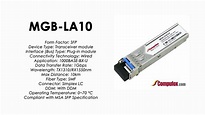 MGB-LA10 | Planet Compatible 1000Base-LX Tx1310nm/Rx1550nm 10km SFP ...
