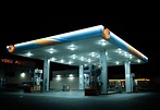 Photo of a gas station at night. : r/pics