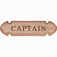 Whitecap Teak CAPTAIN Name Plate. Captain Name Plate 3-7/8W x 1H x 1 ...