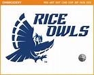 Rice Owls - Alternate Logo (2017) - College Sports Embroidery Logo in 4 ...