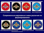 Знаки отличия военнослужащих РФ, эмблемы рода войск в России
