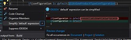 CS8363: A default literal 'default' is not valid as a pattern. Use ...