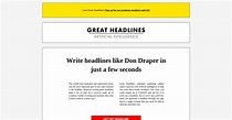Great Headlines - Headline generator - AI Database