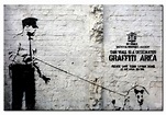 Obraz Graffiti Area (Police and a Dog) by Banksy drukowany na płótnie ...