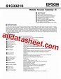 S1C33210 Datasheet(PDF) - Epson Company