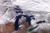 Must-see imagery of the Great Lakes on very rare clear December day