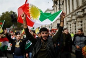 Demonstrators including Kurds march through London in protest against ...