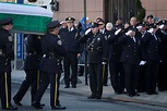 Fellow officers salute NY cop's flag-draped casket | Cop flag, New york ...