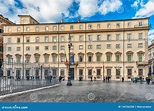 Facade of Palazzo Chigi, Iconic Building in Central Rome, Italy ...