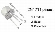 2N1711 npn transistor complementary pnp, replacement, pinout, pin ...