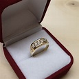 17,5 mm Ring Gold 333 Kristallsteine klar Vintage elegant GR581 ...