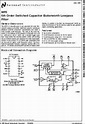 MF6 datasheet - 6th Order Switched Capacitor Butterworth Lowpass Filter