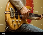 Bass guitarist (Series with the same model available Stock Photo - Alamy