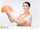 Happy Female Worker Willing To Work Stock Image - Image of business ...