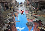 3D Street Art: 14 Eye-Popping Optical Illusions Created In Chalk