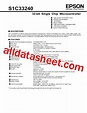 S1C33240 Datasheet(PDF) - Epson Company
