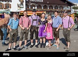 Germany, Bavaria, Munich, Oktoberfest, Group of Young People Dressed in ...