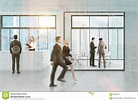 Side View of People Walking Past Reception, City Stock Image - Image of ...