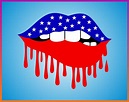 American Flag Dripping Lips SVG Biting Lips Iron on transfer ...