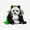 "Funny Stoned Panda " Sticker for Sale by stillballin | Redbubble