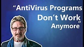 John McAfee : "Antivirus Programs Don't work Anymore" - YouTube