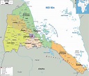 Detailed Political Map of Eritrea - Ezilon Maps