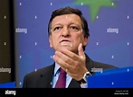 EU Commission President Jose Manuel Barroso addresses the media at ...