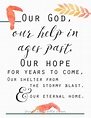 Hymn Lyrics | O God Our Help in Ages Past - JessicaLynette.com
