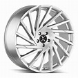 The X02 Wheel by Xcess in Brushed Face Silver – Strada Wheels