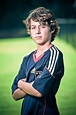 Youth soccer player posing before practice at Losco Park in ...