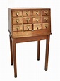 LIBRACO OF LONDON; a set of twelve filing cabinets with brass handles ...