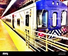 Commuter Train Parked at Station Platform, Grand Central Terminal, NYC ...