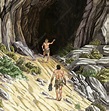 Palaeolithic cave dwellers, artwork - Stock Image - C016/8300 - Science ...