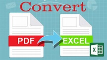 Easy Way To Convert PDF File Into Excel File Format - YouTube Tec Trick ...