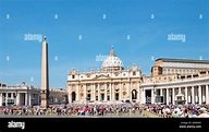 View of St Peters Basilica during general audience with the Pope in St ...