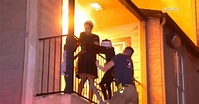 Harrowing rescue of family from burning Texas building caught on camera ...